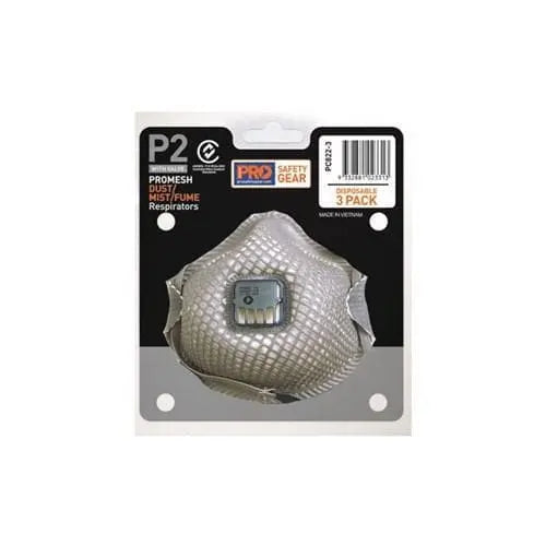 Pro Choice Pro-mesh Respirator P2, With Valve 3 Piece Blister Pack - PC822-3 Pro Choice